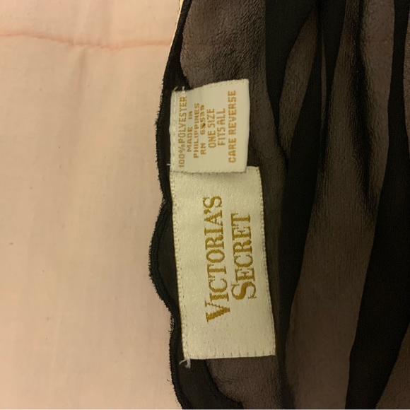 Victoria’s Secret gold label sheer tie jacket with satin tan trim one size fits - Picture 8 of 13